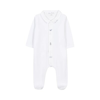 Pyjama velours zeedieren Blanc