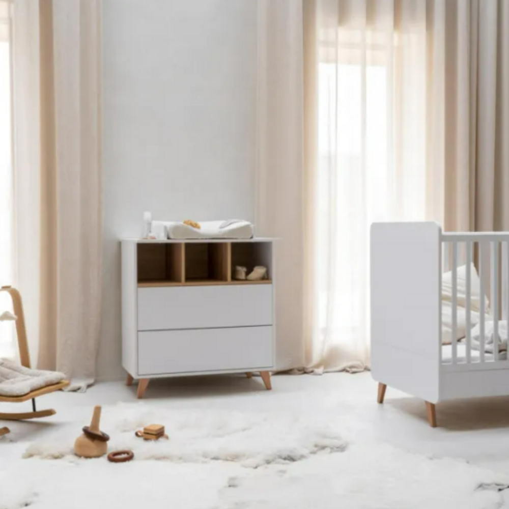 Bed omvormbaar 140x70 cm Loft White