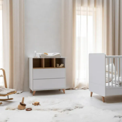Bed omvormbaar 140x70 cm Loft White