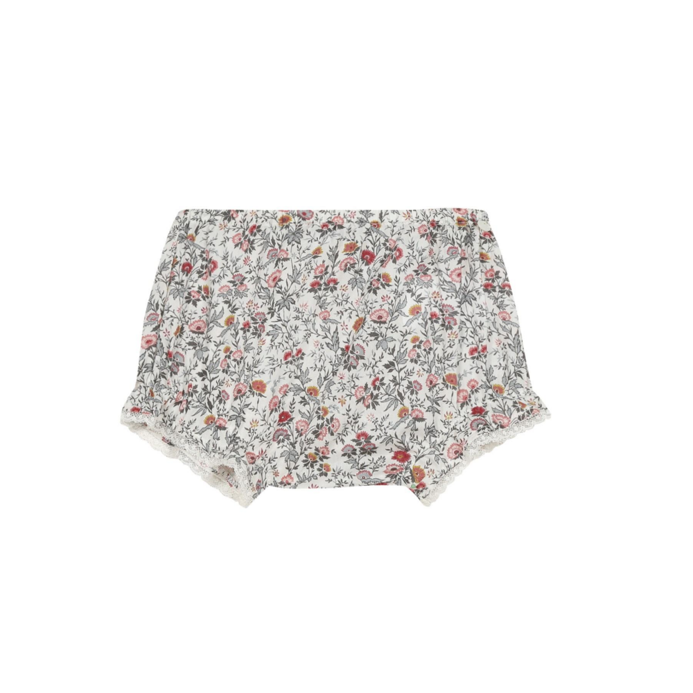Pamperbroekje met bloemetjes Ecru
