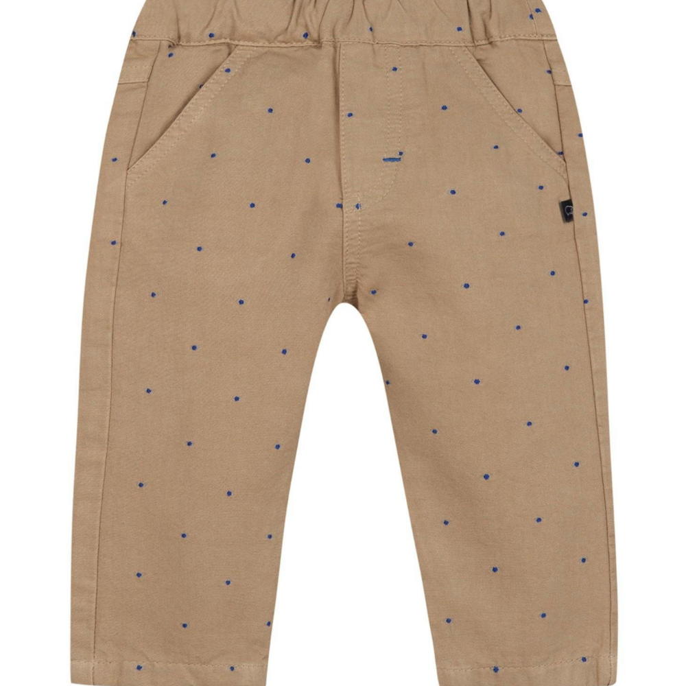 Broek taupe met bolletjes Marron