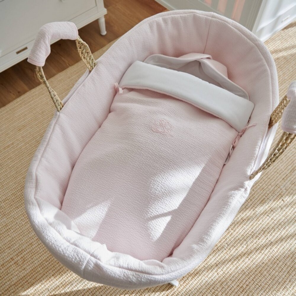 Voetenzak - gewafeld Cotton pink