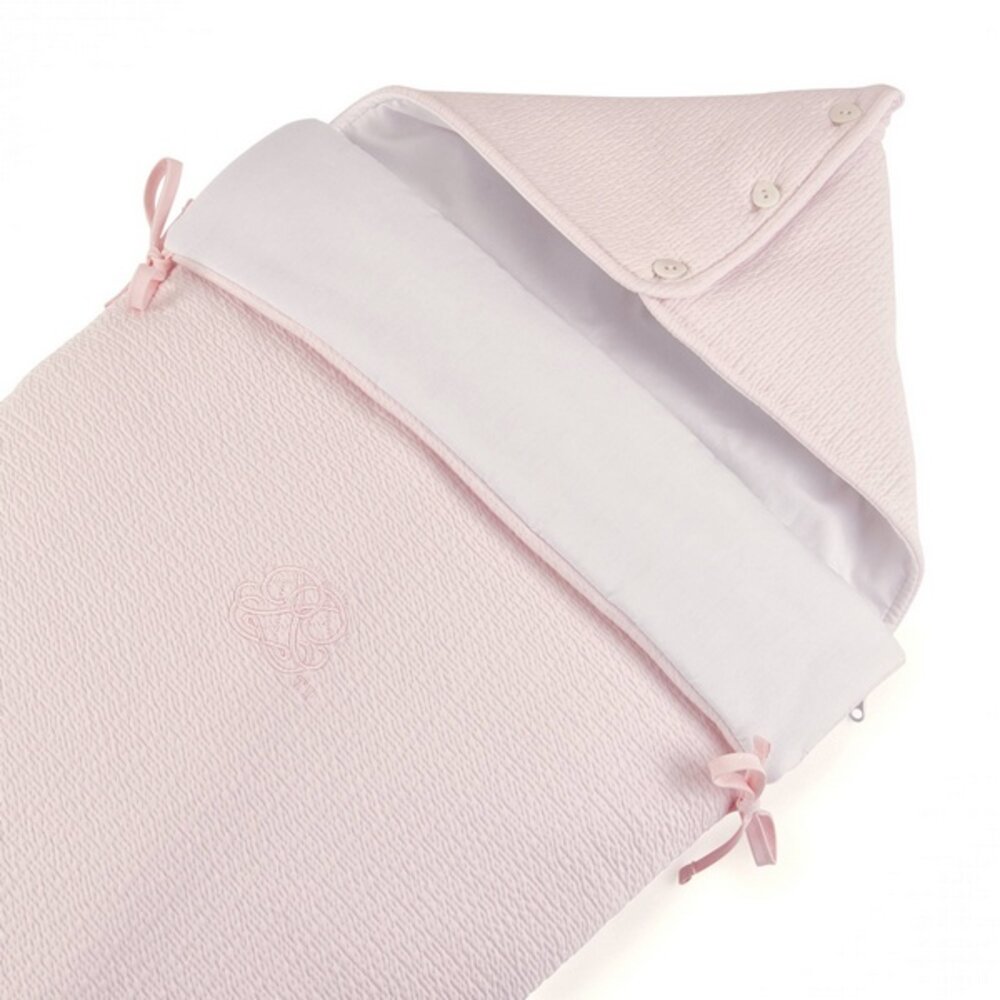 Voetenzak - gewafeld Cotton pink