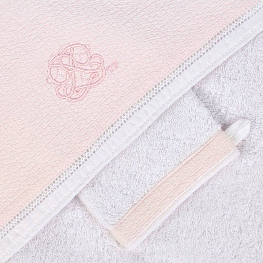 Kaphanddoek + washandje - Cotton Pink Cotton pink