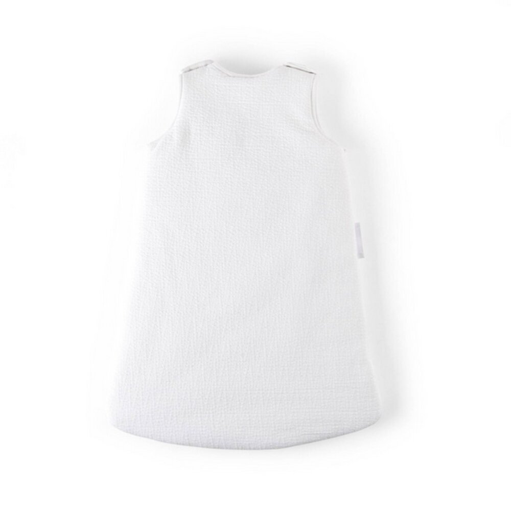 Slaapzak 60cm kraag - Gewafeld Cotton white