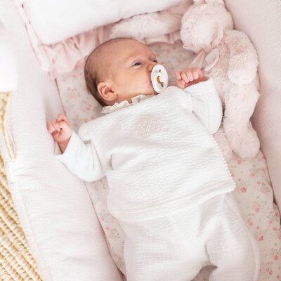 Bloes jersey gewafeld + Broek Cotton pink