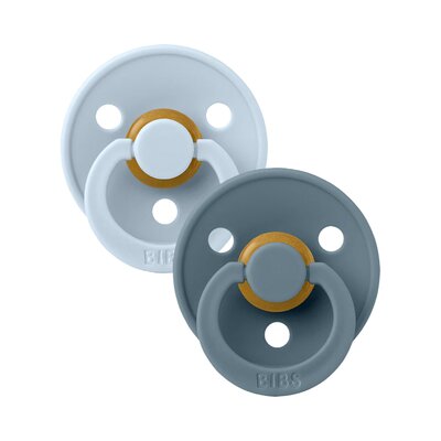 Fopspeen natuurrubber 2-pack T2 Babyblauw/Petrol