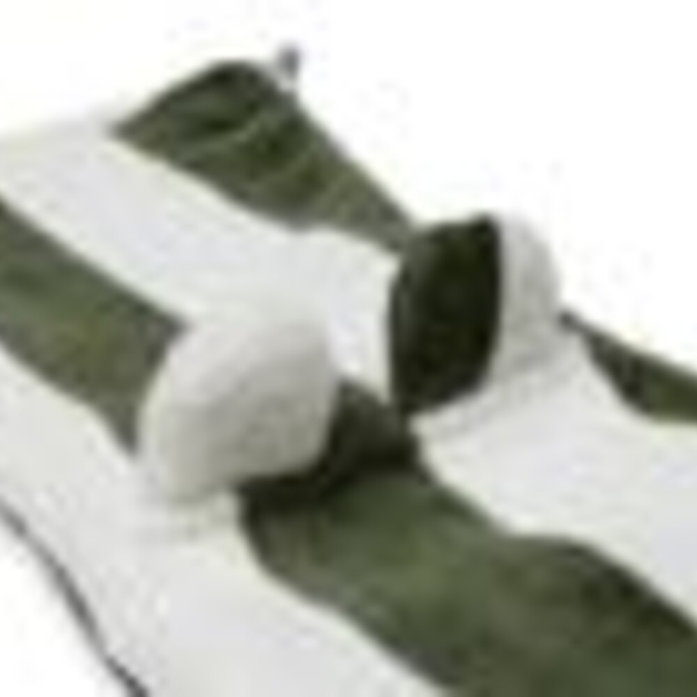 Washand stripe leaf green gots