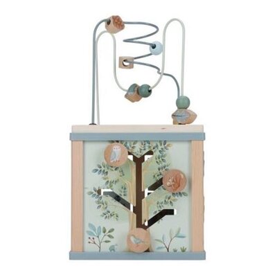 Houten activiteitenkubus Forest Friends