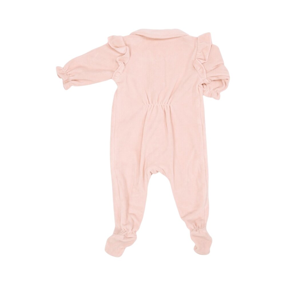 Babypakje Velours met Ruffles Blush pink