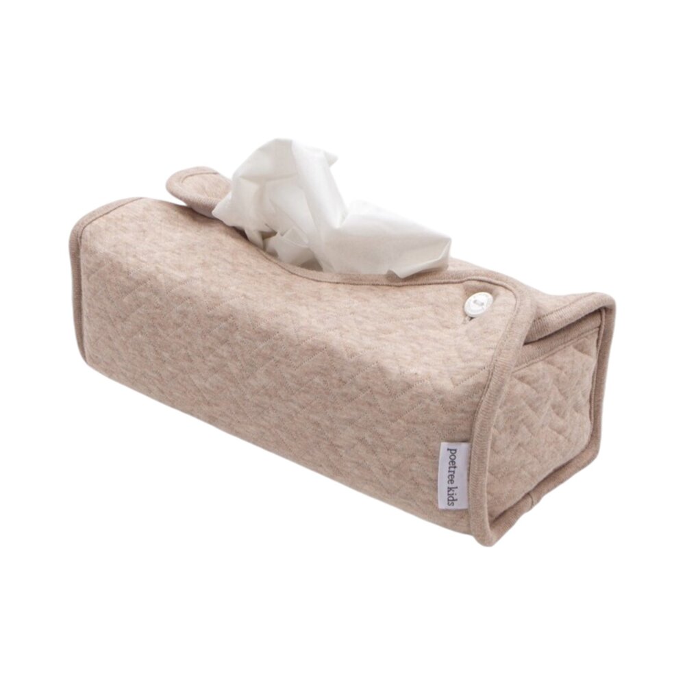 Chevron tissue box hoes Light Camel