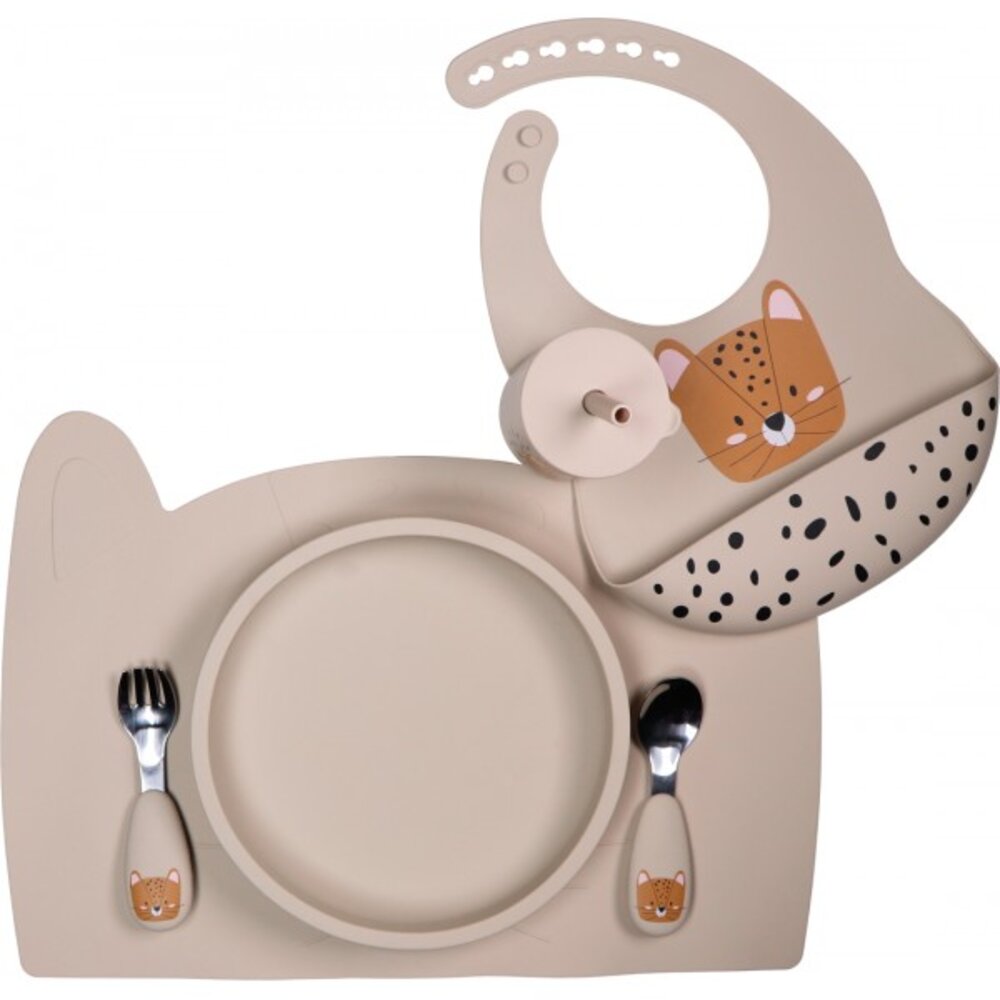 Silicone placemat Leopard Sand