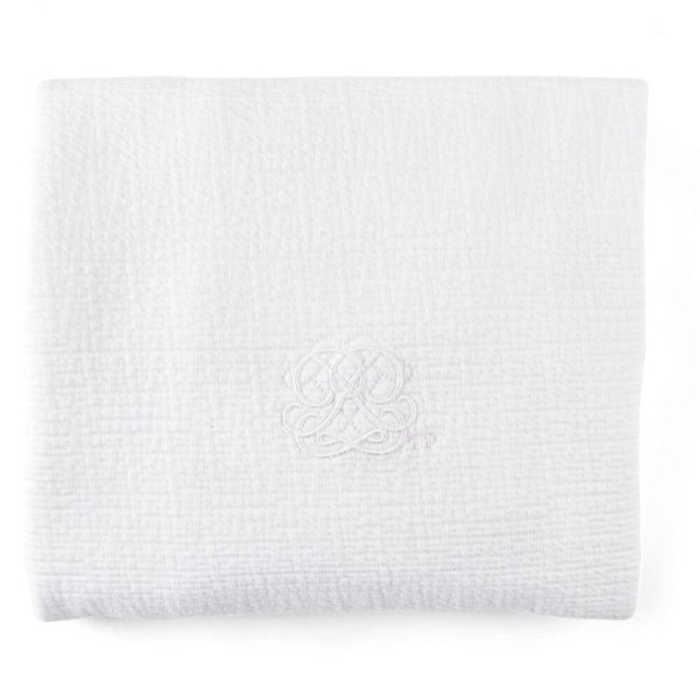 Doopdeken 65x80cm - Gewafeld Cotton white