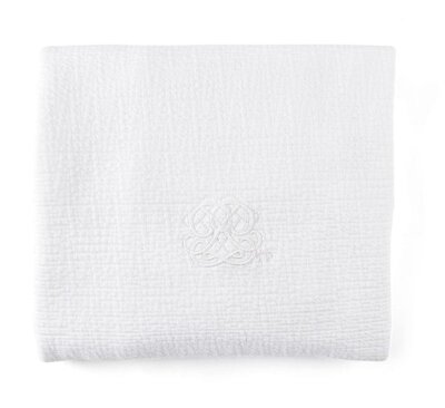 Doopdeken 65x80cm - Gewafeld Cotton white