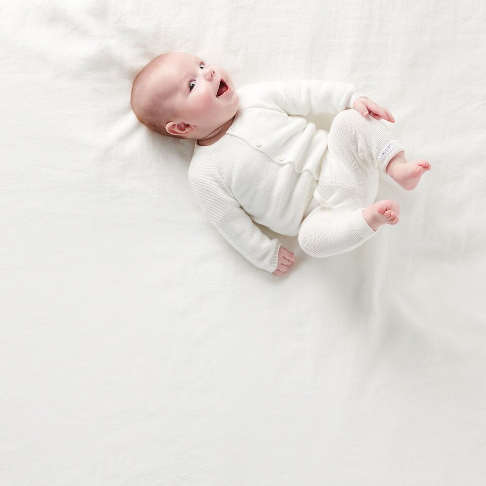 Cardigan knit Naga White