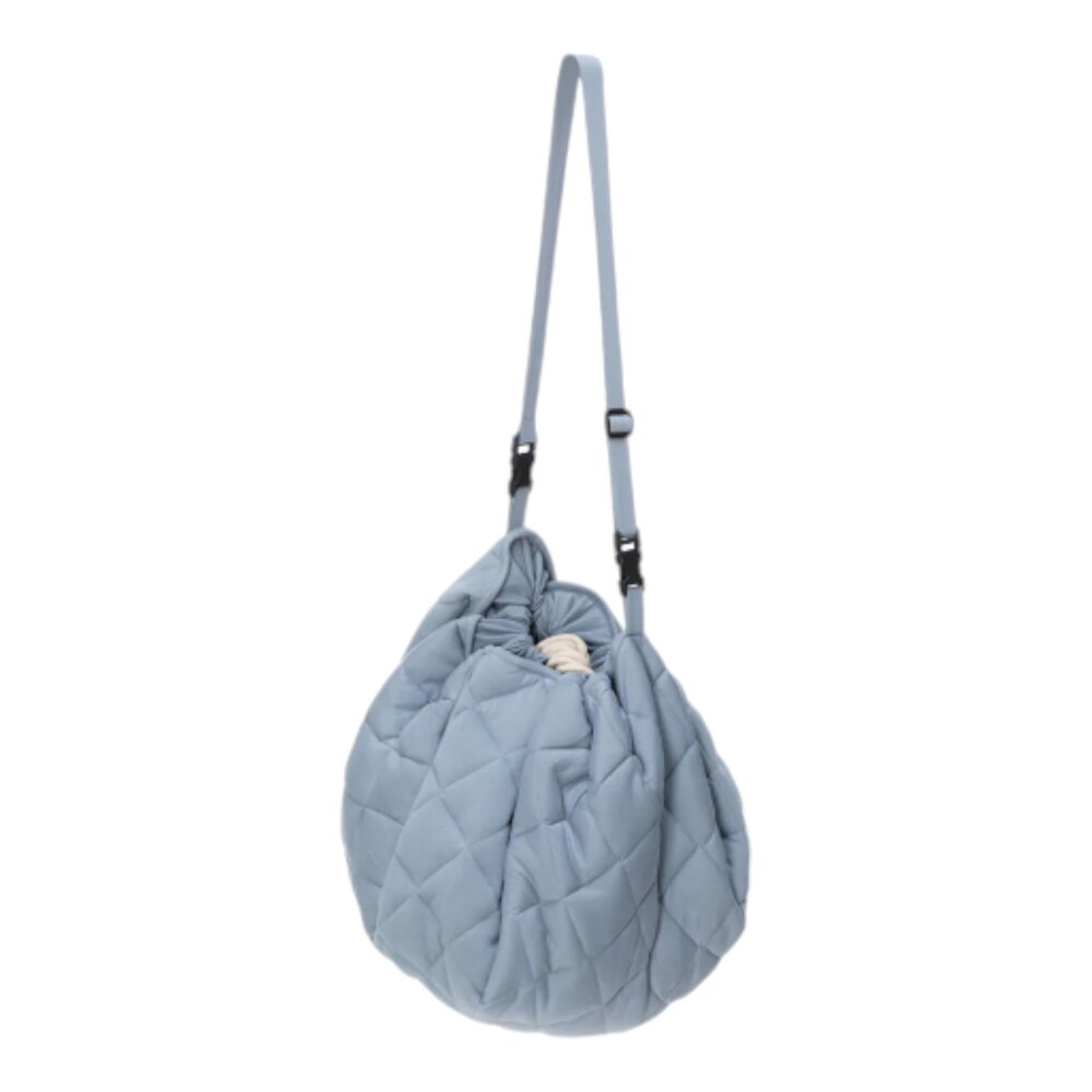 Opbergzak - Speelmat Baby Soft - organic cotton - 120 cm Dusty Blue