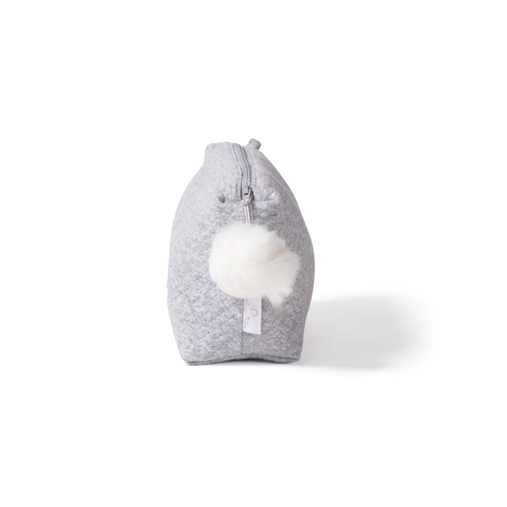 Toilettas Féline pompon losange met pompon 26x15x8cm  Grijs
