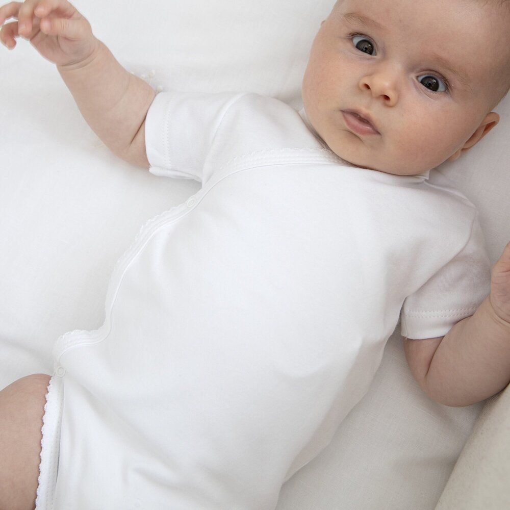 Baby ondergoed body wit korte mouw Wit