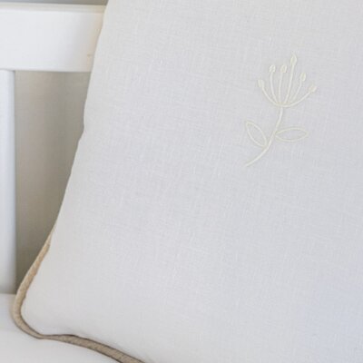 Kussen wit boordje incl vulling 40x40 cm Beige