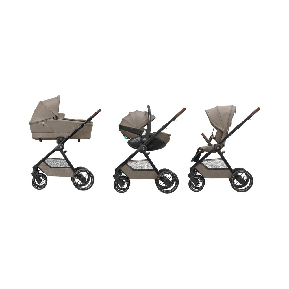 Kinderwagen Oxford Twillic Truffle (dark frame + brown leather)