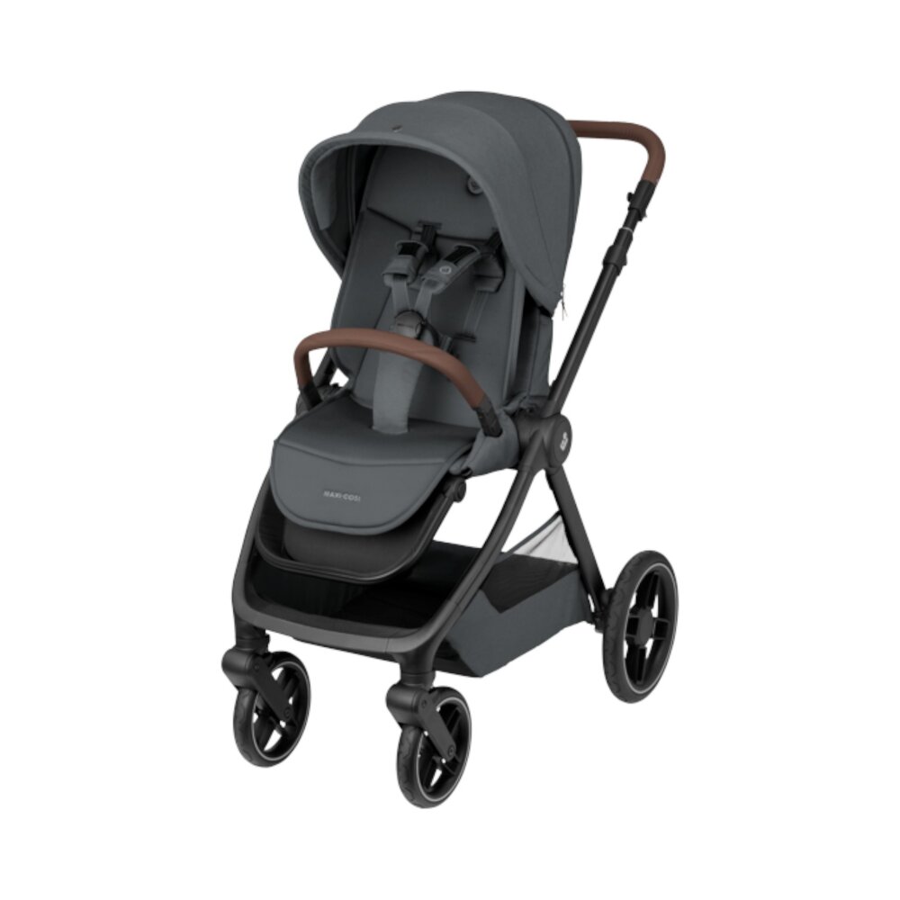 Kinderwagen Oxford Twillic Graphite (dark frame + brown leather)