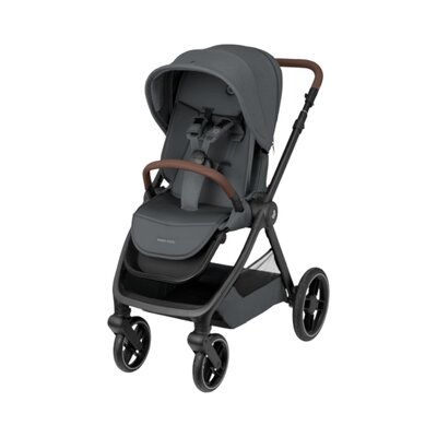 Kinderwagen Oxford Twillic Graphite (dark frame + brown leather)