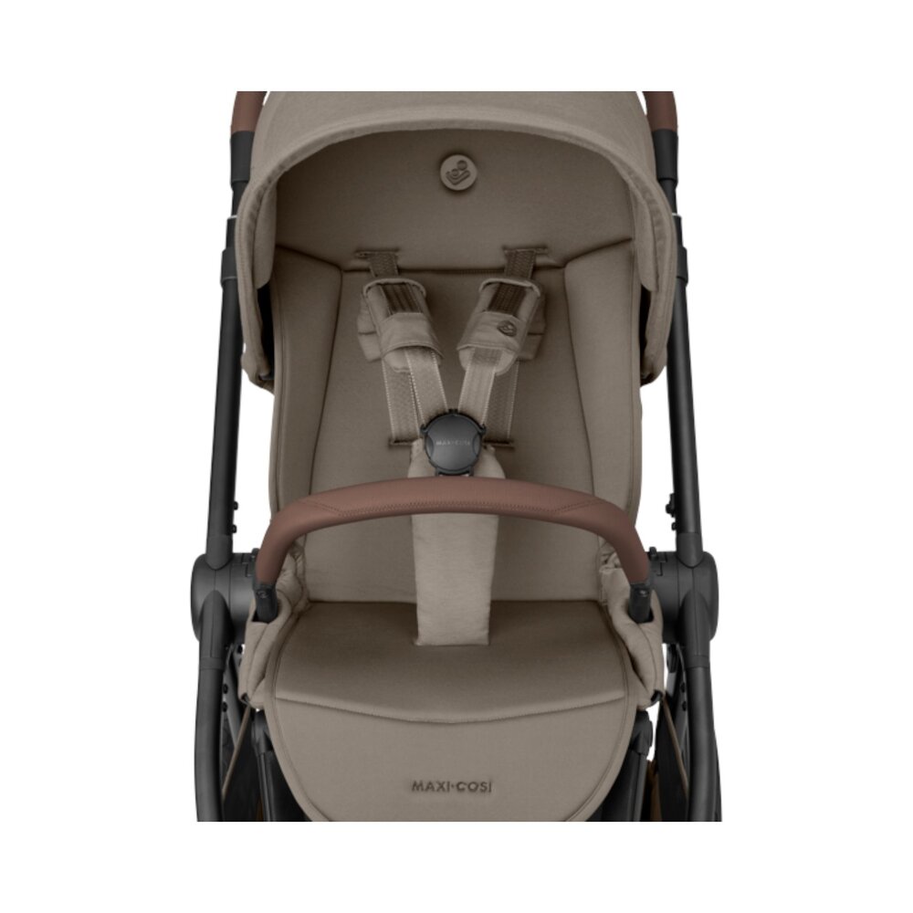 Kinderwagen Oxford+ Twillic Truffle (dark frame + brown leather)