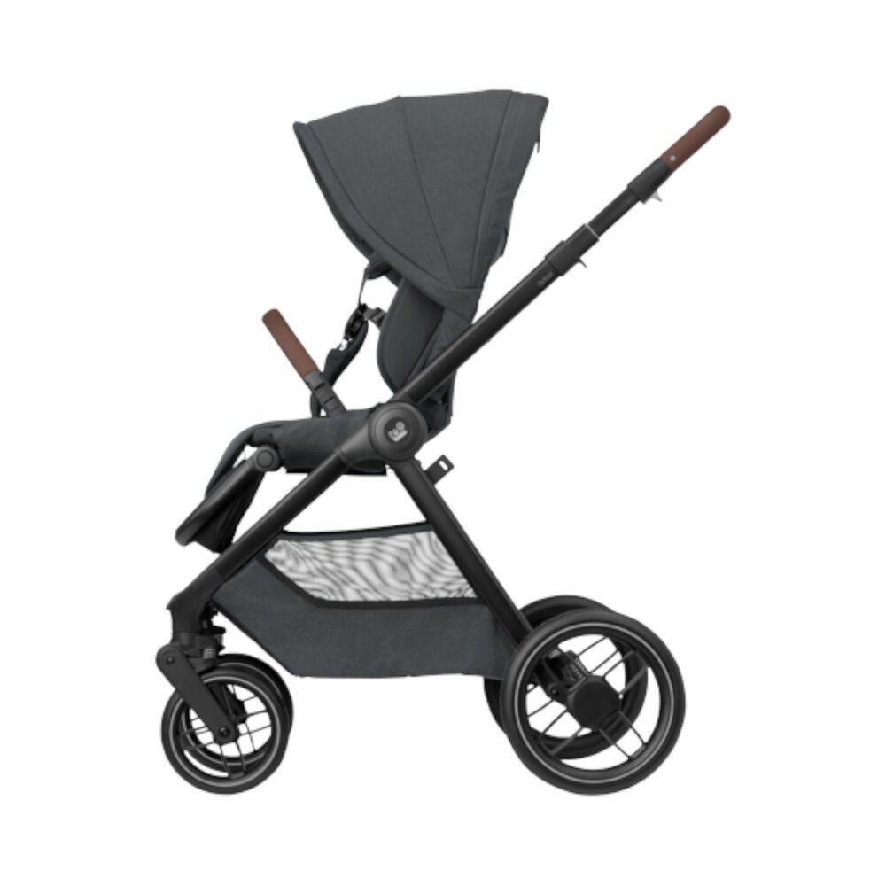 Kinderwagen Oxford Twillic Graphite (dark frame + brown leather)