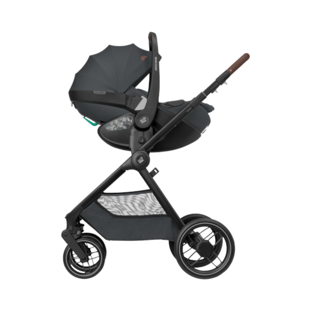 Kinderwagen Oxford Twillic Graphite (dark frame + brown leather)