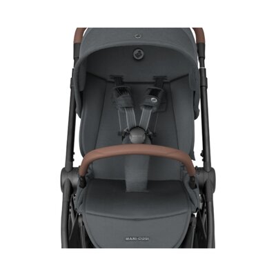 Kinderwagen Oxford Twillic Graphite (dark frame + brown leather)