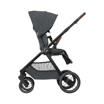 Kinderwagen Oxford Twillic Graphite (dark frame + brown leather)