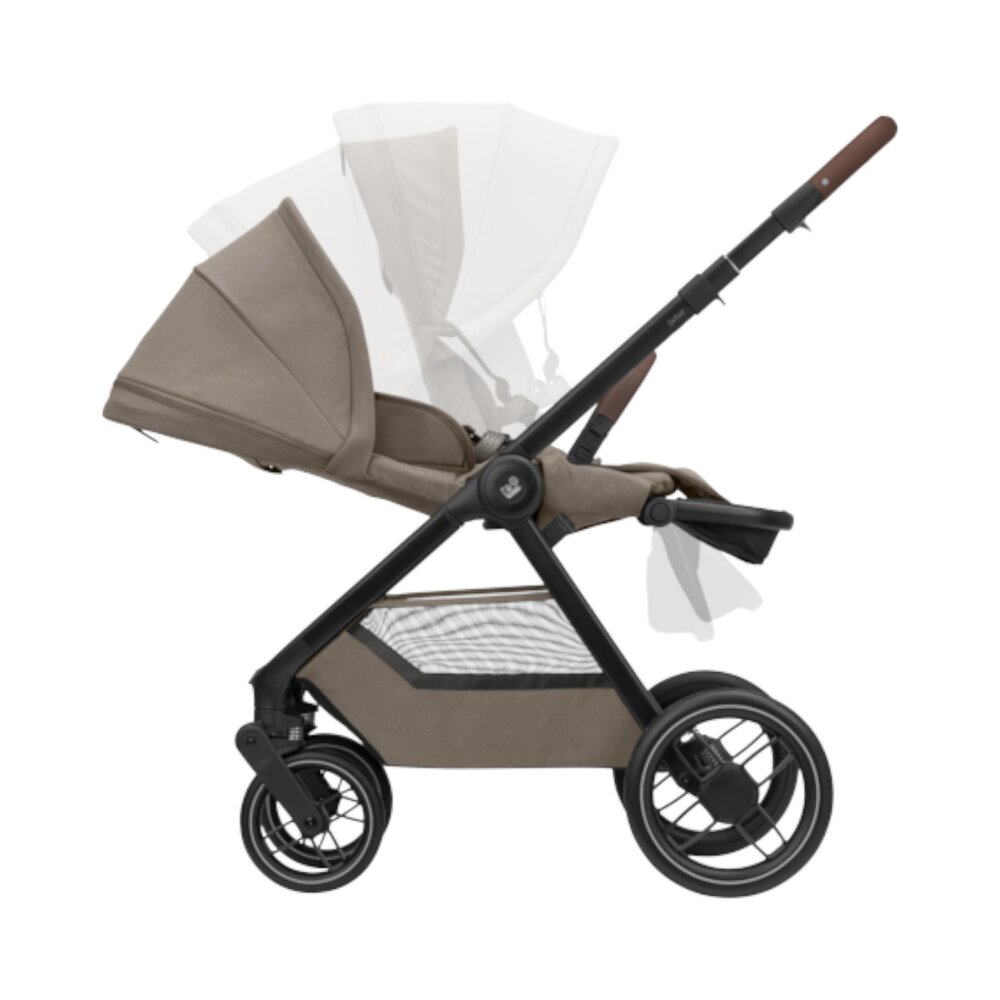 Kinderwagen Oxford+ Twillic Truffle (dark frame + brown leather)