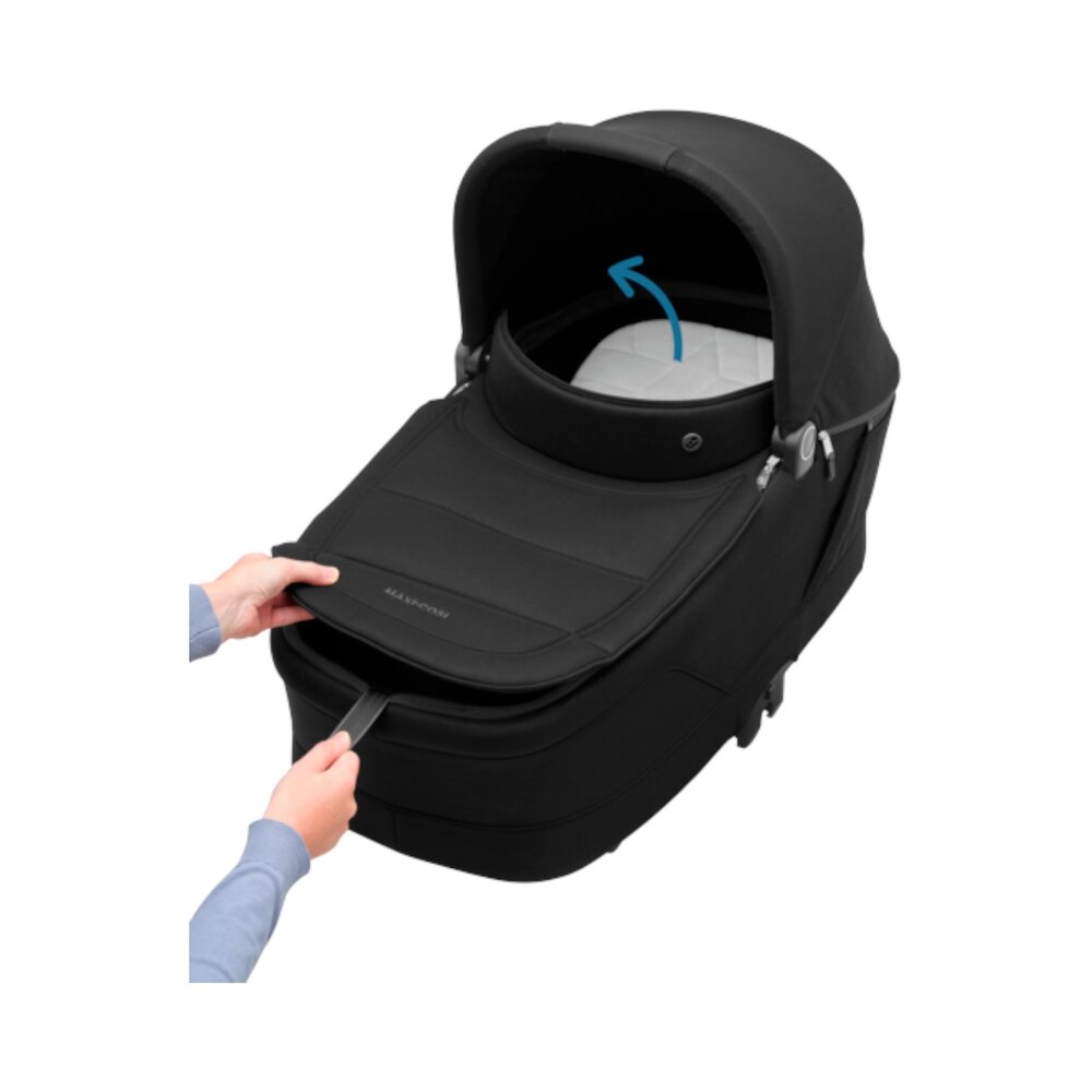 Kinderwagen Oxford+ Twillic Black (dark frame + black leather)