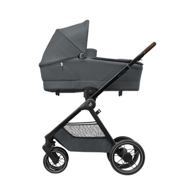 Kinderwagen Oxford Twillic Graphite (dark frame + brown leather)