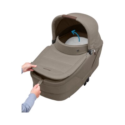 Kinderwagen Oxford+ Twillic Truffle (dark frame + brown leather)