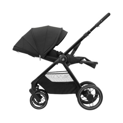 Kinderwagen Oxford+ Twillic Black (dark frame + black leather)