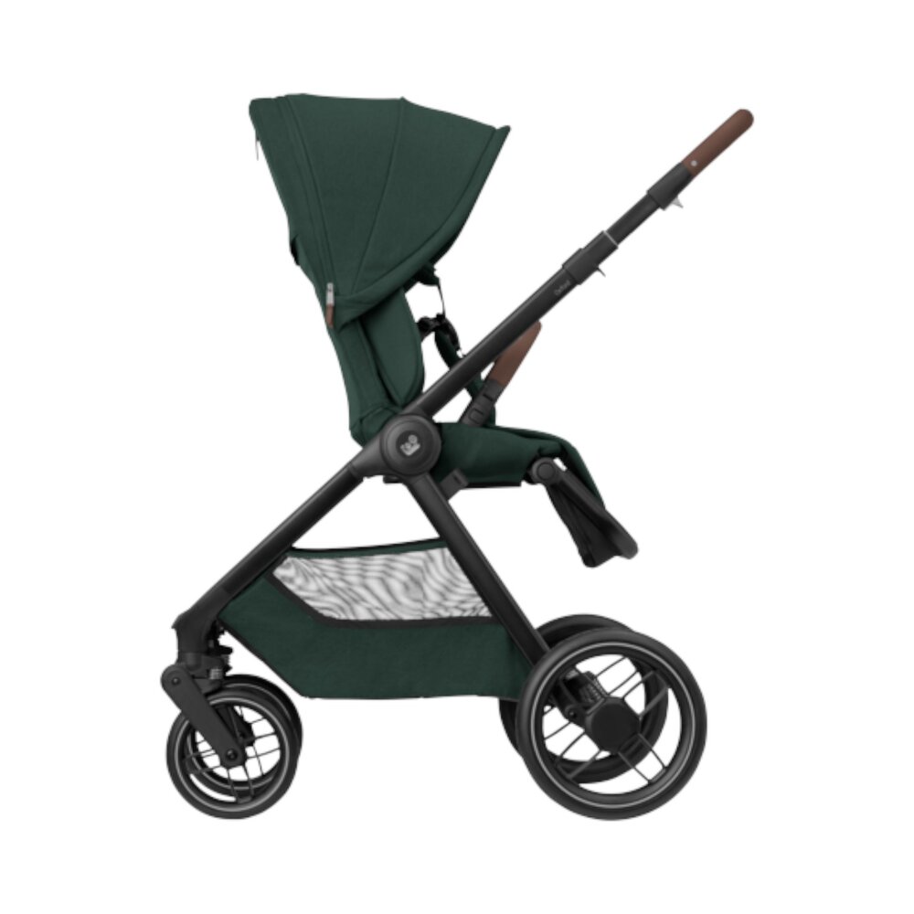 Kinderwagen Oxford Twillic Green (dark frame + brown leahter)