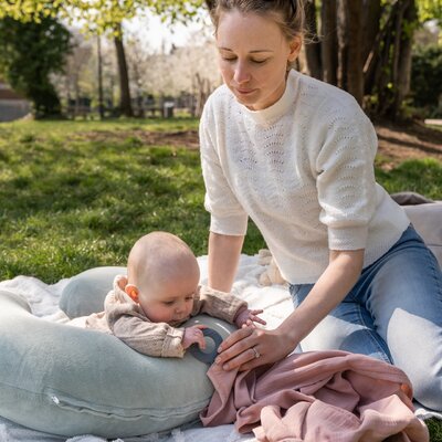 Borstvoedingsdoek Mom'n play tetra Pink