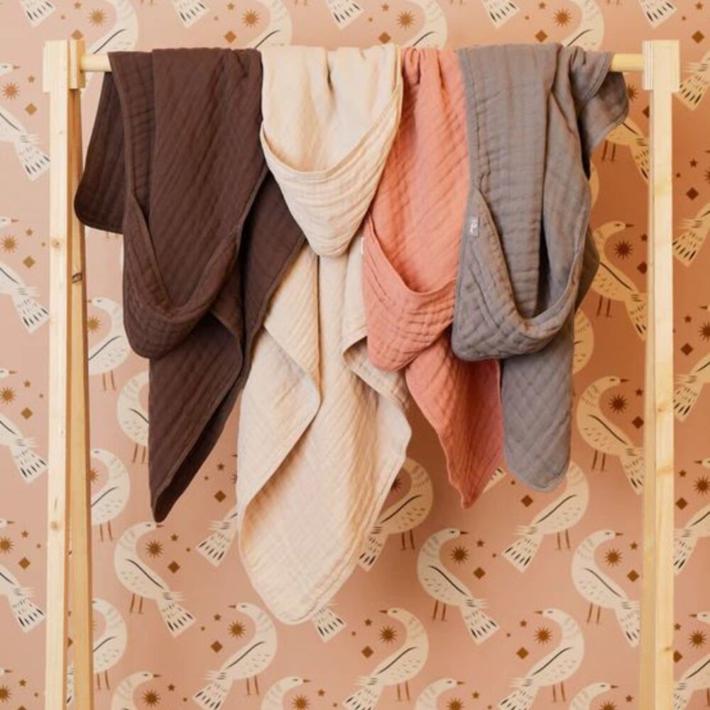 Badcape 75x75cm Wrinkled Cotton Chestnut