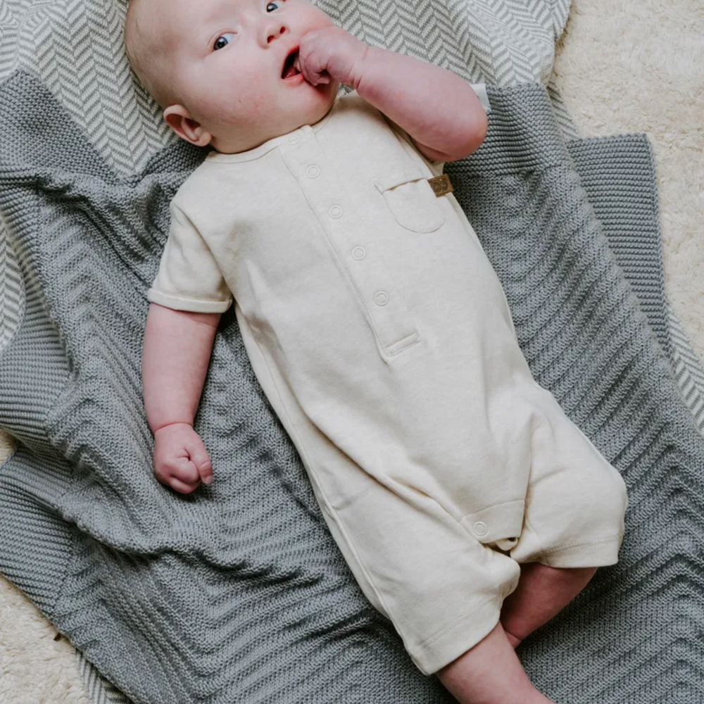 Newborn deken Grace 65x75 cm Nordic blue