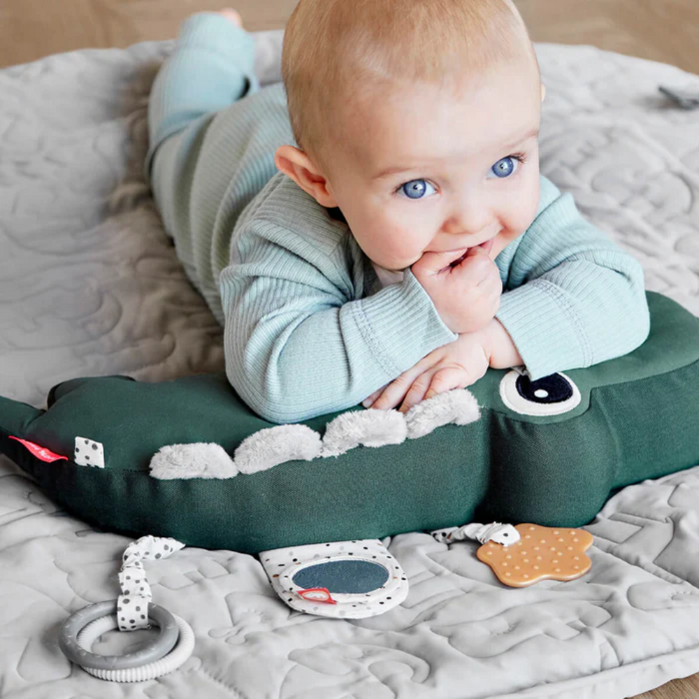 Tummy time activity toy Croco Green