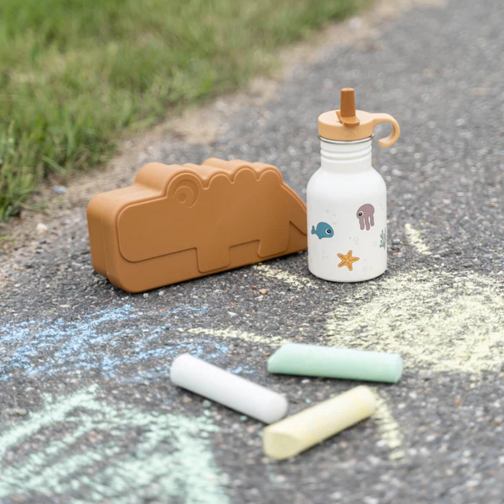 Metalen drinkfles Sea friends Beige