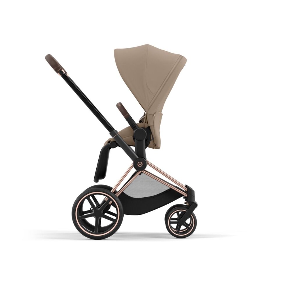 Priam onderstel kinderwagen + zitting (zelf ophalen) Rosegold / cozy beige