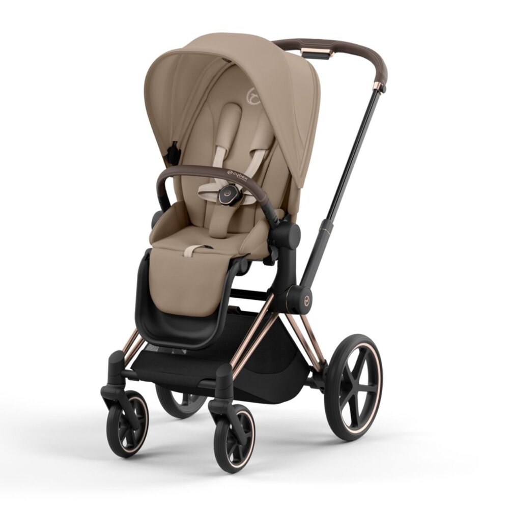 Priam onderstel kinderwagen + zitting (zelf ophalen) Rosegold / cozy beige