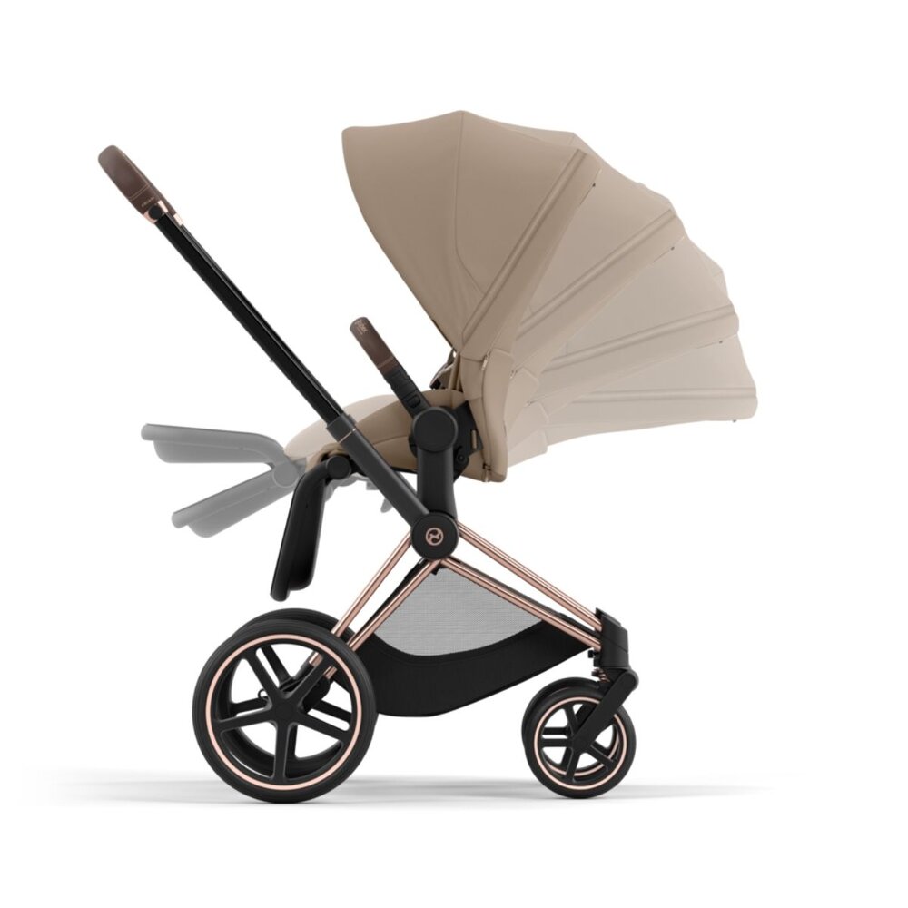 Priam onderstel kinderwagen + zitting (zelf ophalen) Rosegold / cozy beige