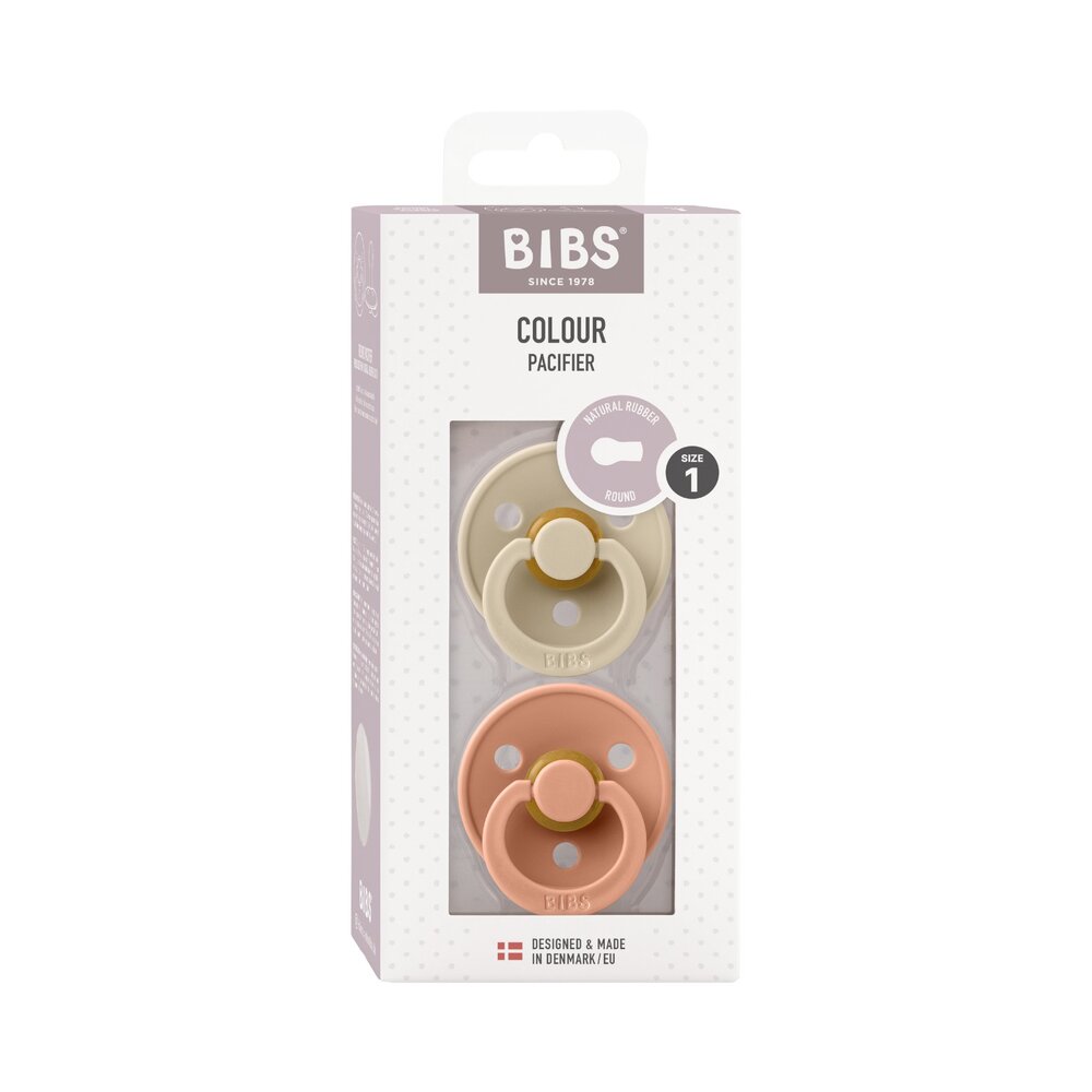 Fopspenen Latex - Rond - 2-pack T1 Peach/vanilla