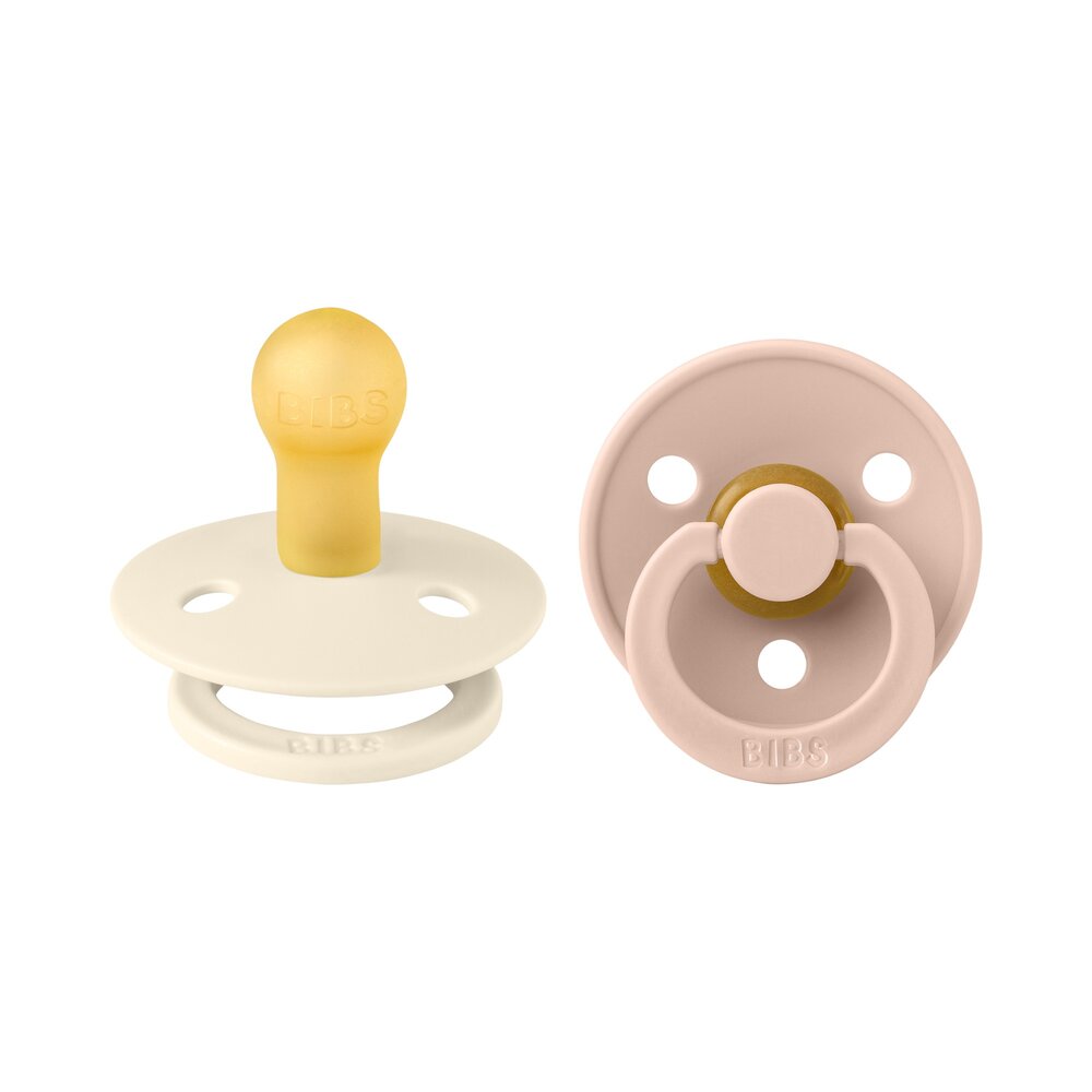 Fopspenen Latex - Rond - 2-pack T1 Ivory/blush