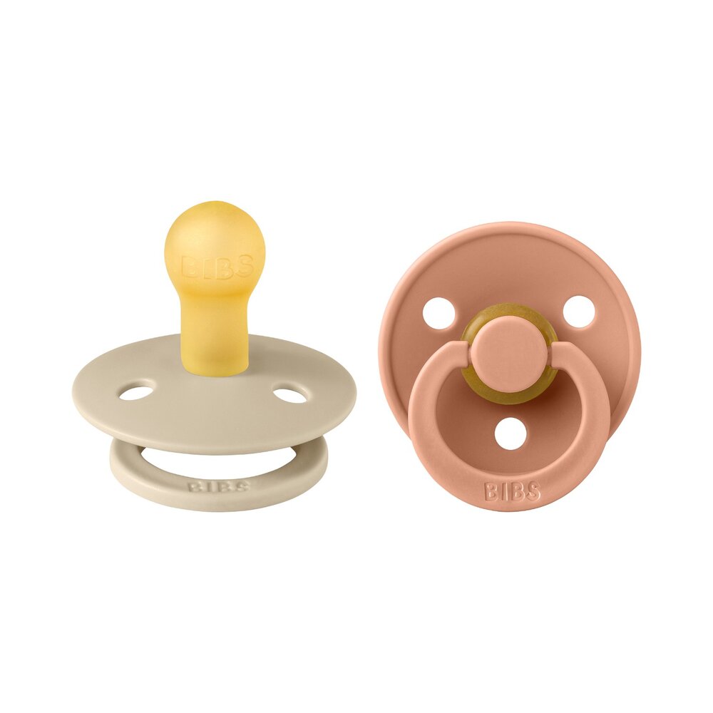 Fopspenen Latex - Rond - 2-pack T1 Peach/vanilla