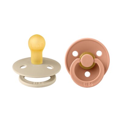Fopspenen Latex - Rond - 2-pack T1 Peach/vanilla