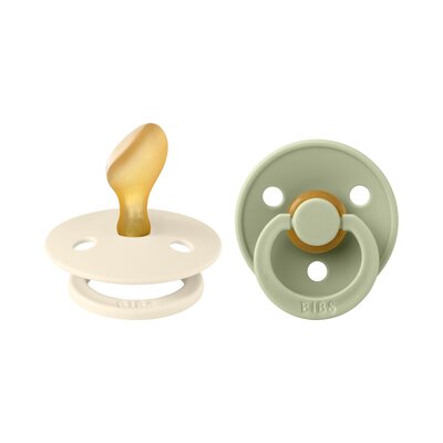 Fopspenen Latex - Anatomisch - 2-pack T2 Ivory/Sage